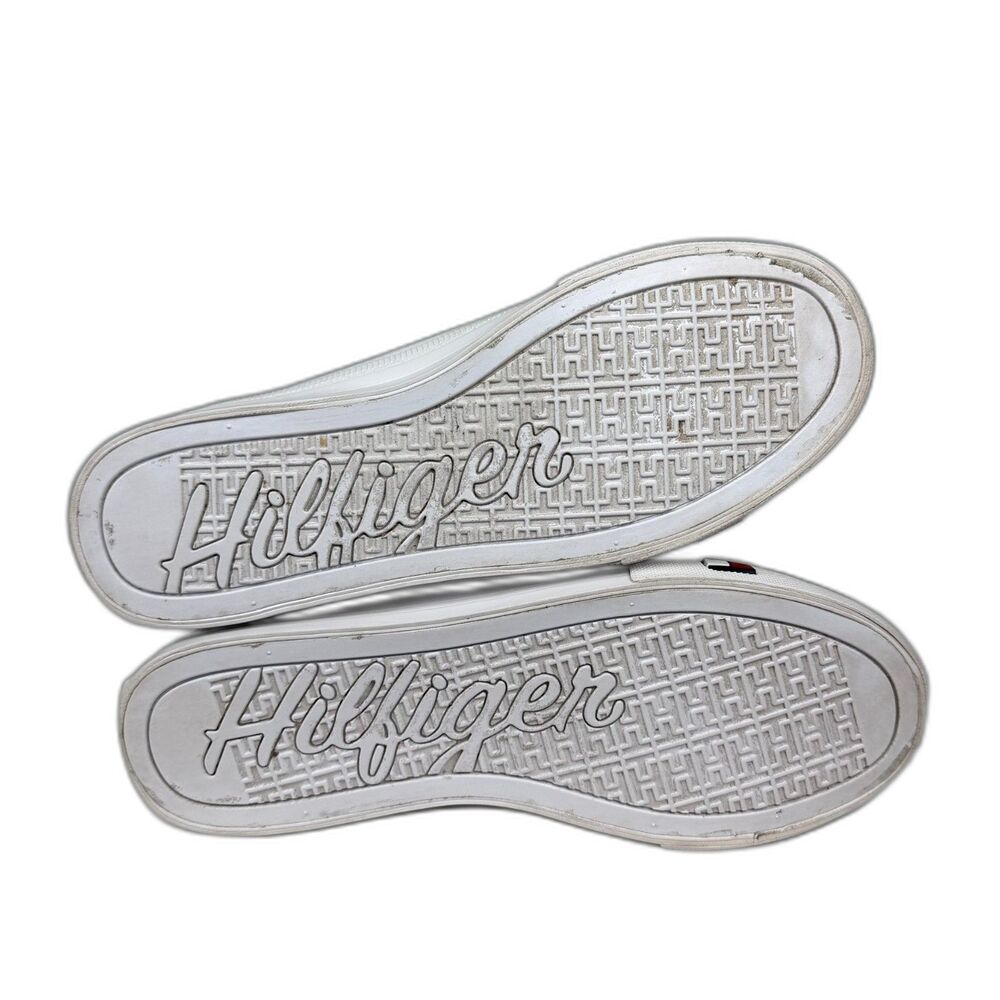 Tommy Hilfiger White Sneakers Womens 6.5 Lace Up Low Top Casual Shoes - Picture 6 of 7
